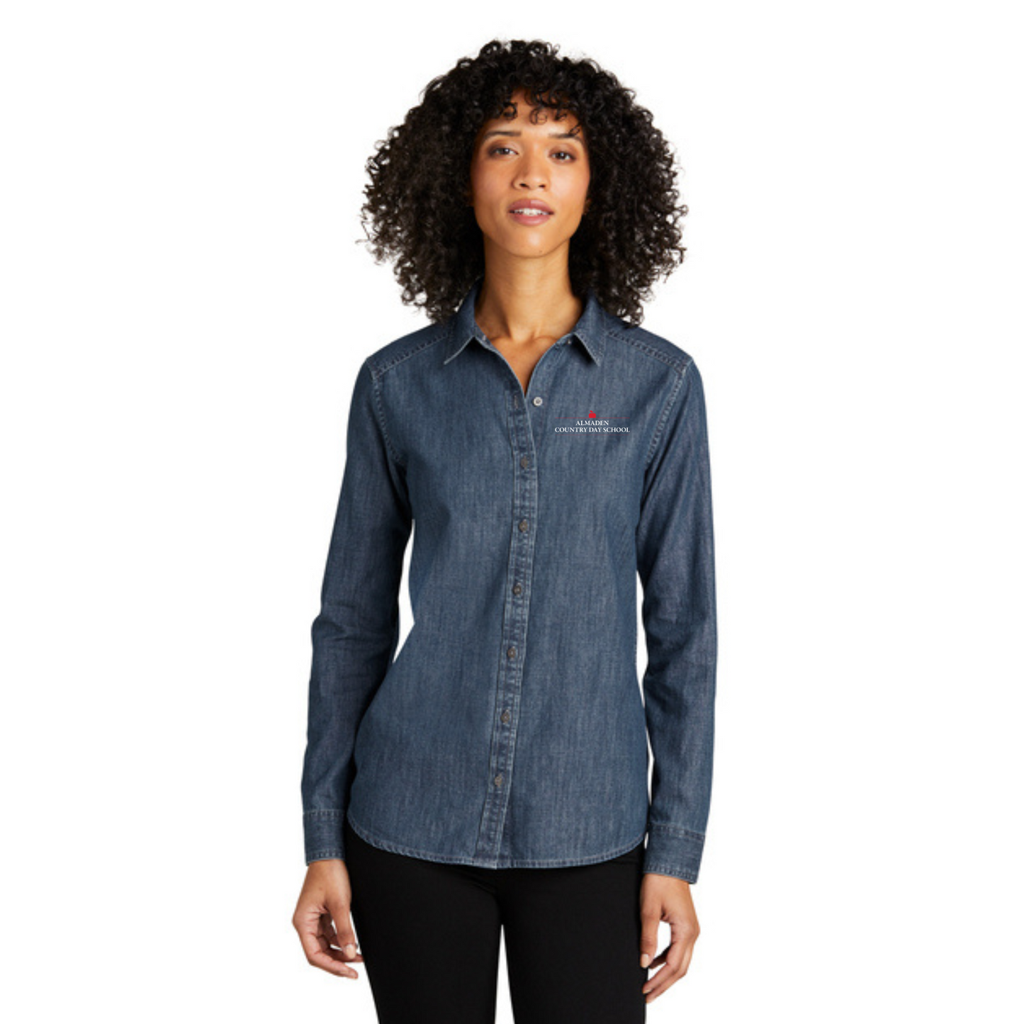 Port Authority® Women's Long Sleeve Perfect Denim Shirt