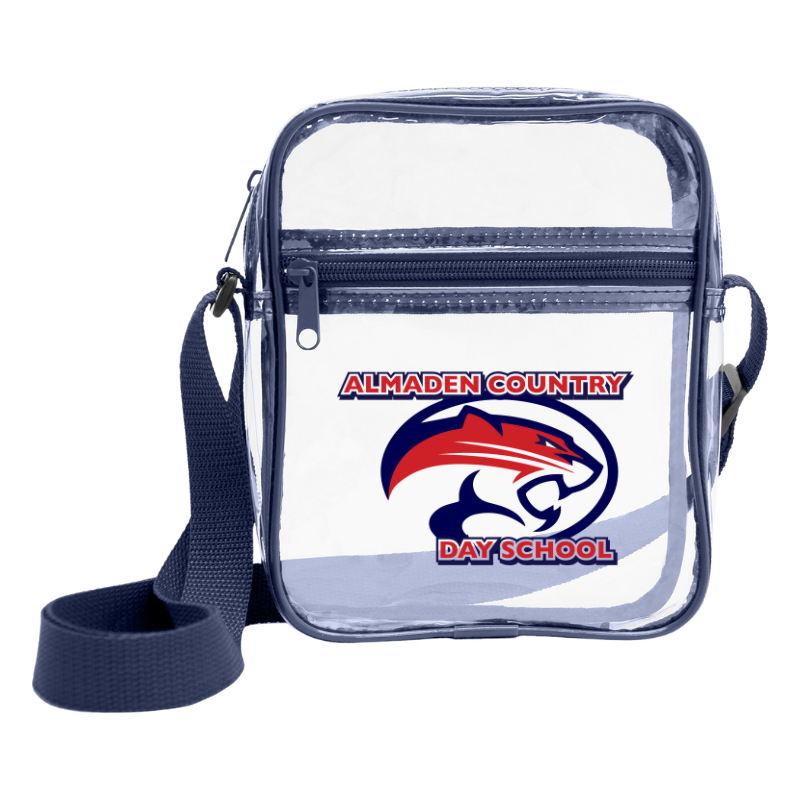 Clear PVC Crossbody Stadium Bag