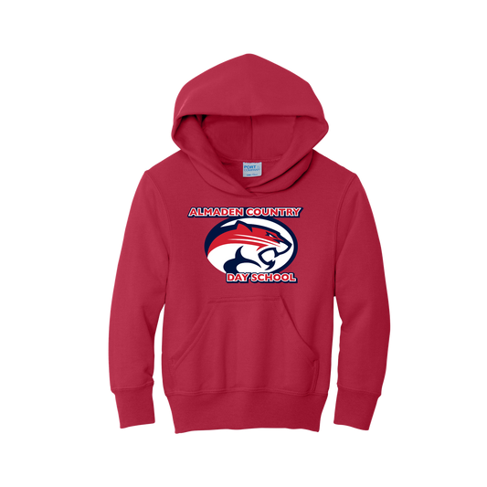 Port & Company® Youth Core Fleece Pullover Hooded Sweatshirt (Cougar Pride)