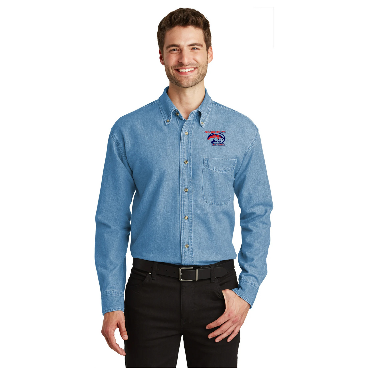 Port Authority® Long Sleeve Denim Shirt