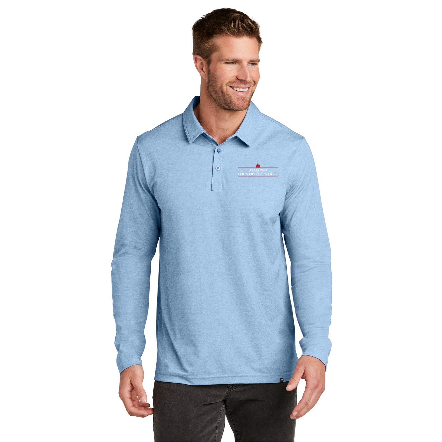 TravisMathew Oceanside Heather Long Sleeve Polo