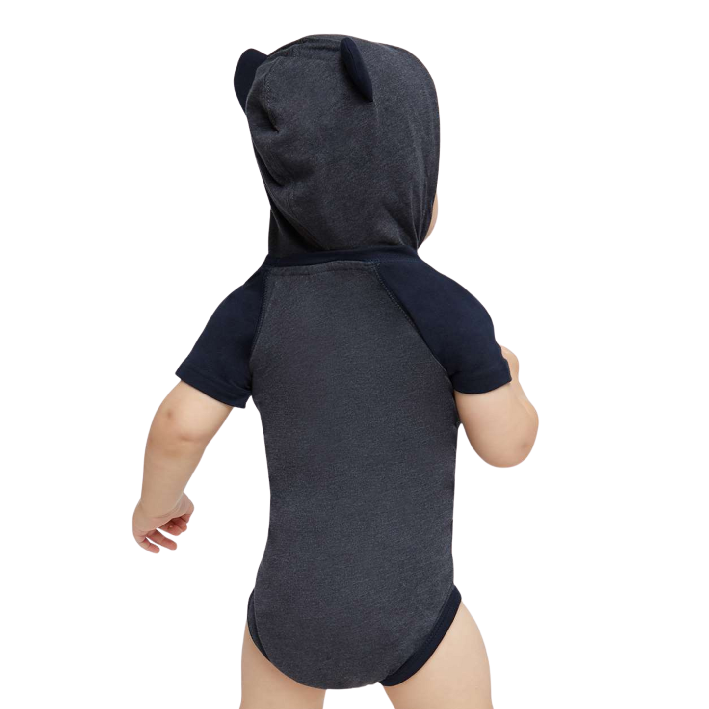 Rabbit Skins Fine Jersey Infant Short Sleeve Raglan Bodysuit w/Hood & Ears