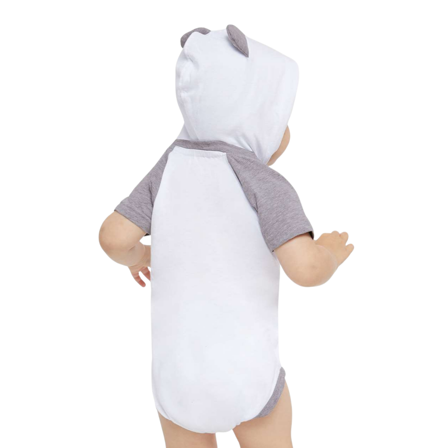 Rabbit Skins Fine Jersey Infant Short Sleeve Raglan Bodysuit w/Hood & Ears