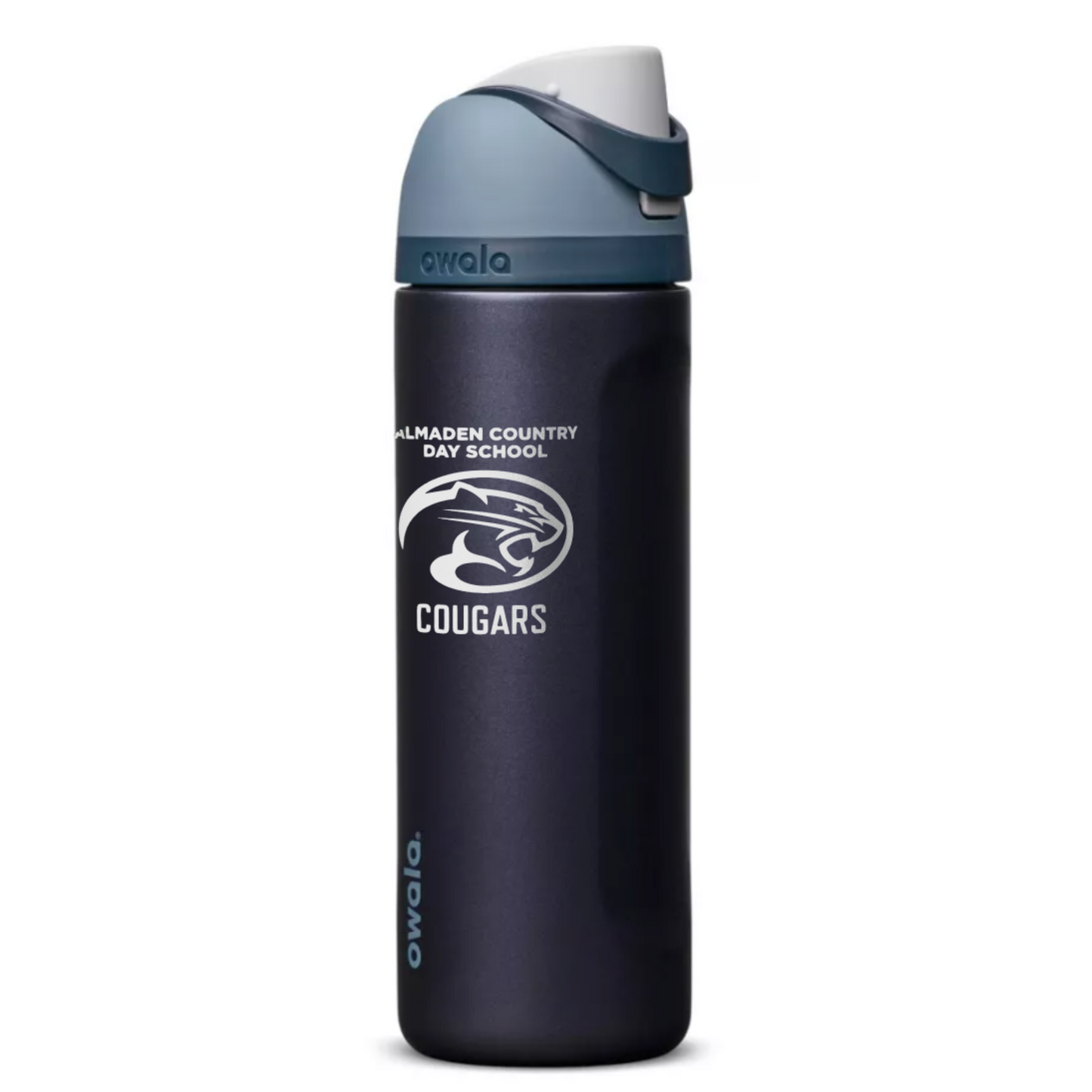 24 oz Cougar Spirit Blue Steel Owala Water Bottle